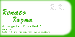 renato kozma business card