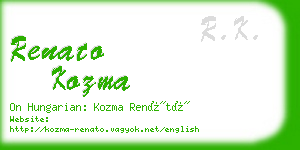 renato kozma business card